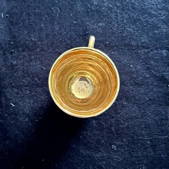 4 - Estate Vintage 22kt Hand Painted Demitasse Cups w/Saucers - Picture 7 of 11